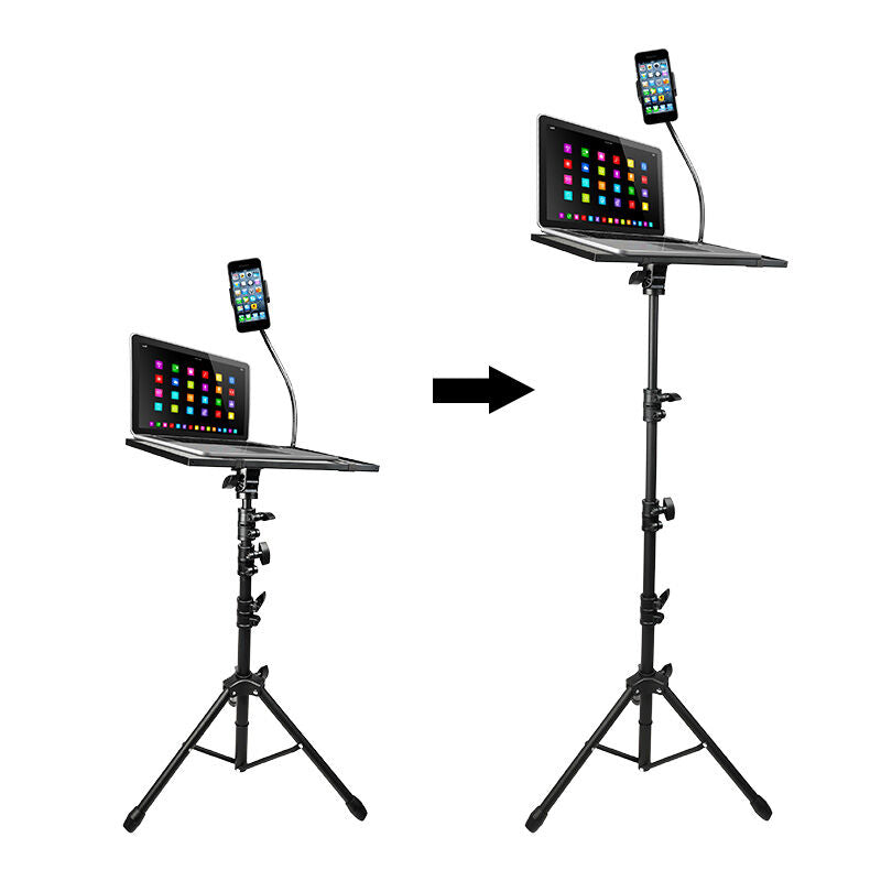 Support pour ordinateur portable et projecteur avec porte-smartphone