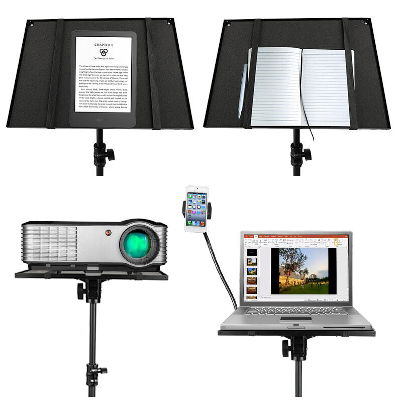 Support pour ordinateur portable et projecteur avec porte-smartphone
