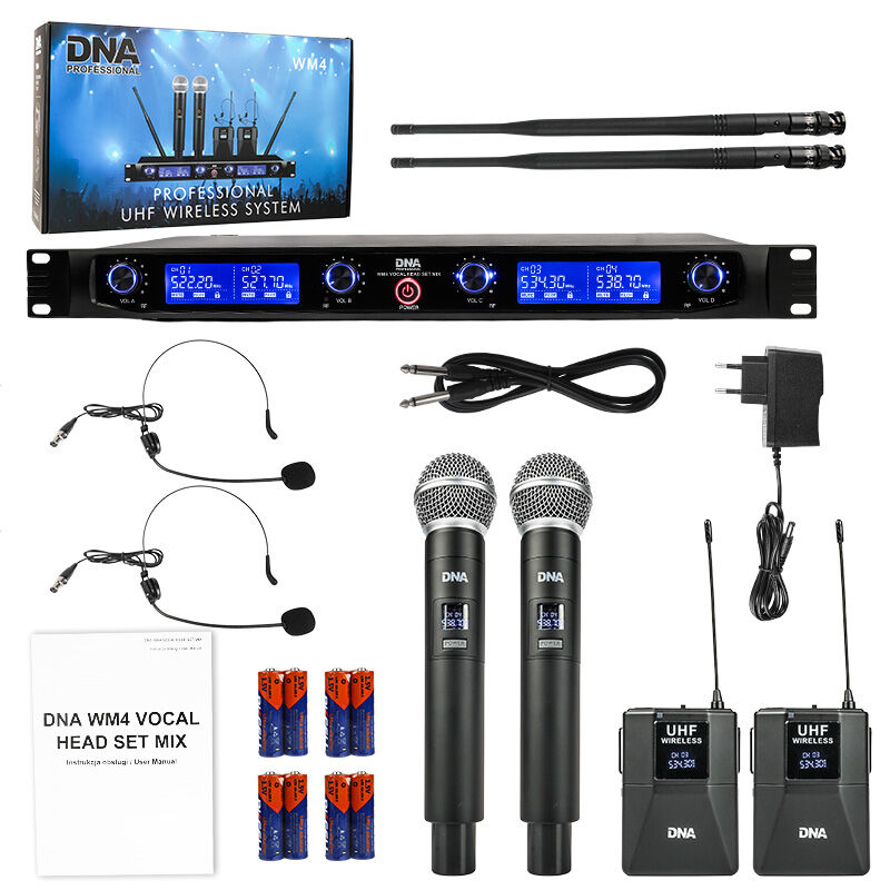 DNA WM4 Ensemble de microphones sans fil combiné