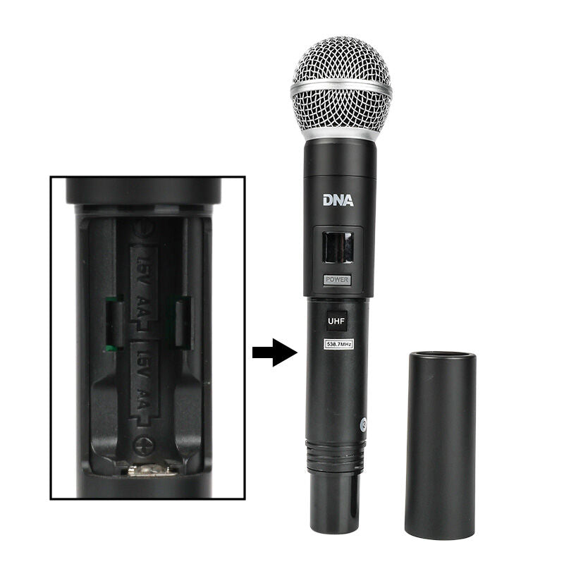 DNA WM4 Ensemble de microphones sans fil combiné