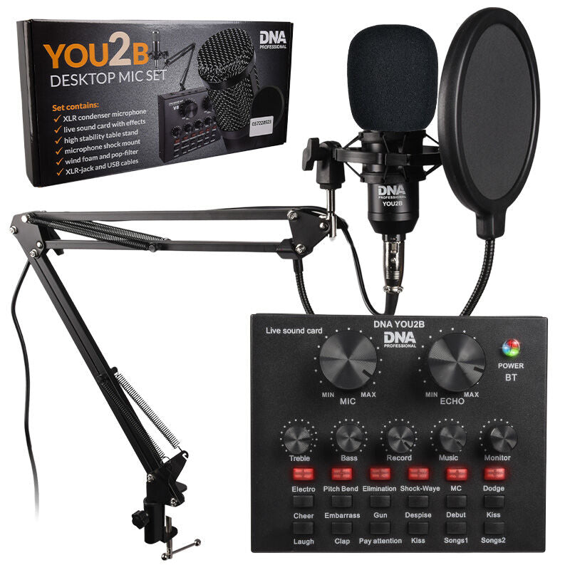 Ensemble de microphones pour podcast et gaming