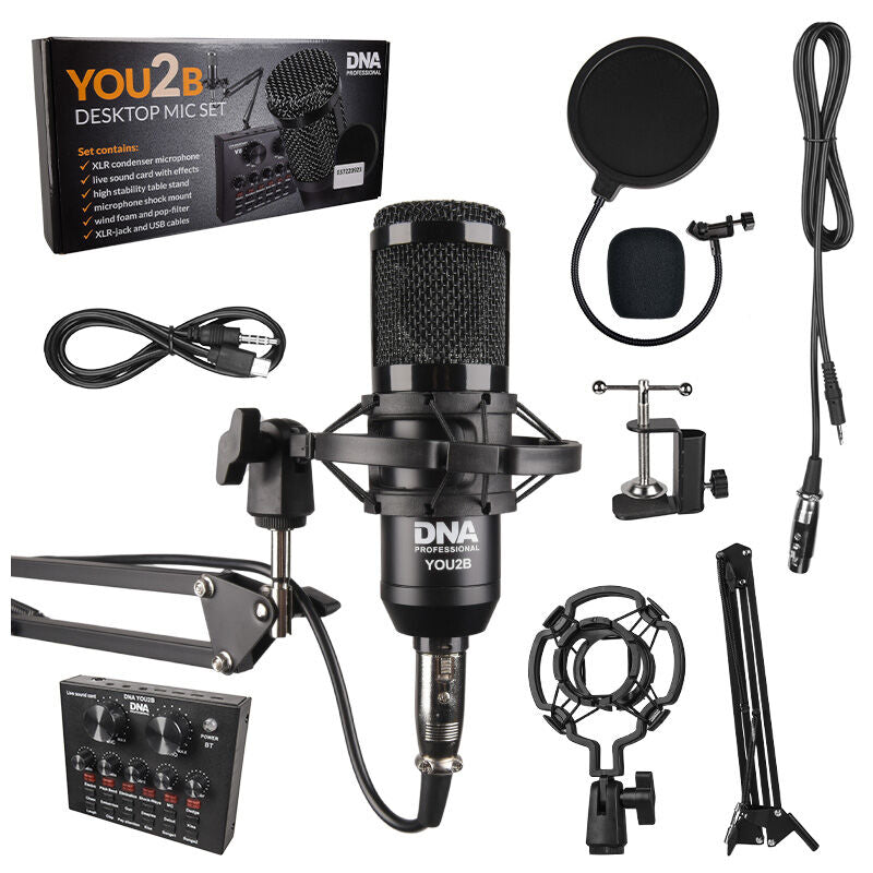 Ensemble de microphones pour podcast et gaming
