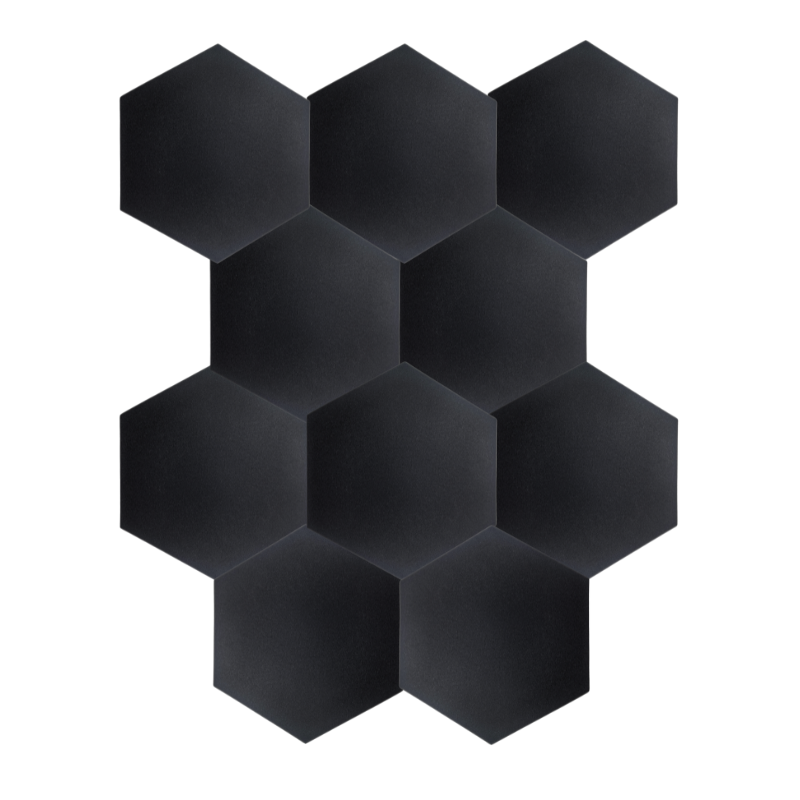 DNA AM3 BK Akustikpaneler 10 stk Sort Hexagon