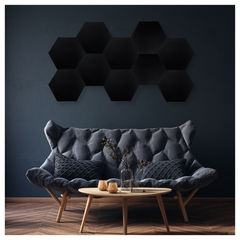 DNA AM3 BK Panneaux acoustiques 10 pièces Hexagone noir