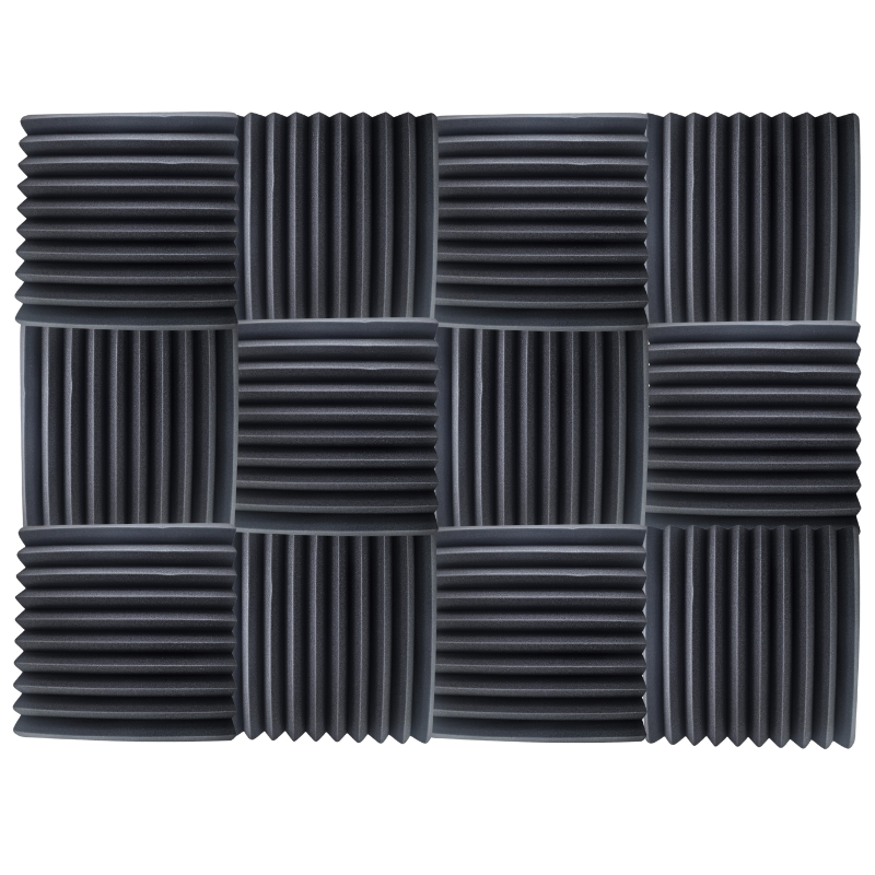 DNA AM4 BK panneaux acoustiques 12 pièces noirs autocollants