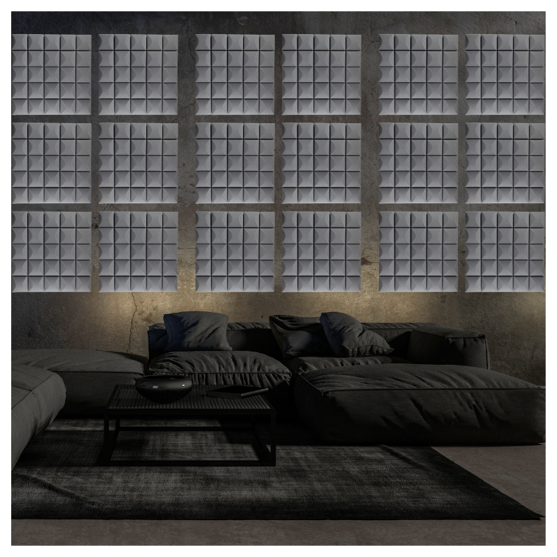 DNA AM5 GY panneaux acoustiques 6 pièces gris autocollants