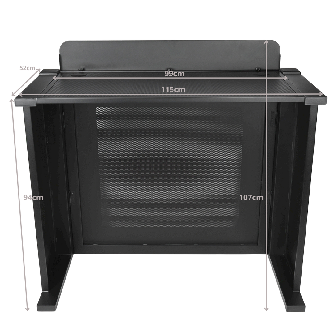 DNA DJ BOOTH MESH BK stand DJ, noir