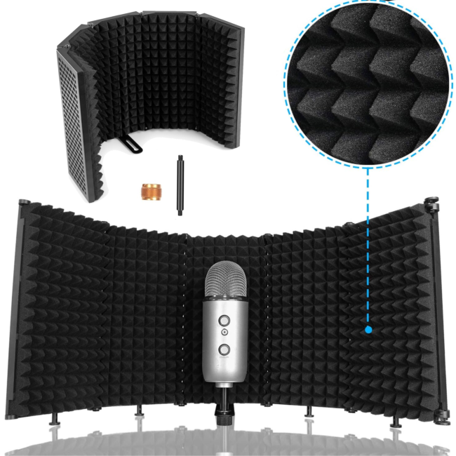 Filtre de réflexion pour microphones de studio et podcast