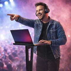 DNA PODIUM stand DJ pour ordinateur portable et contrôleur