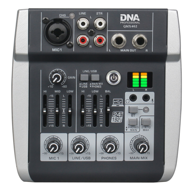DNA QMX402 mixeur audio 3 canaux et Bluetooth