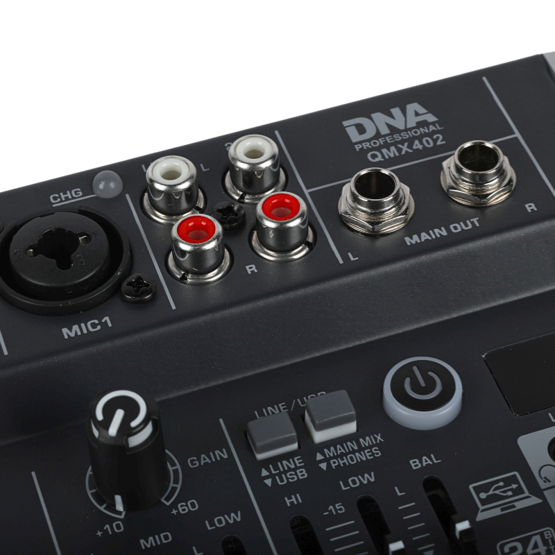 DNA QMX402 mixeur audio 3 canaux et Bluetooth
