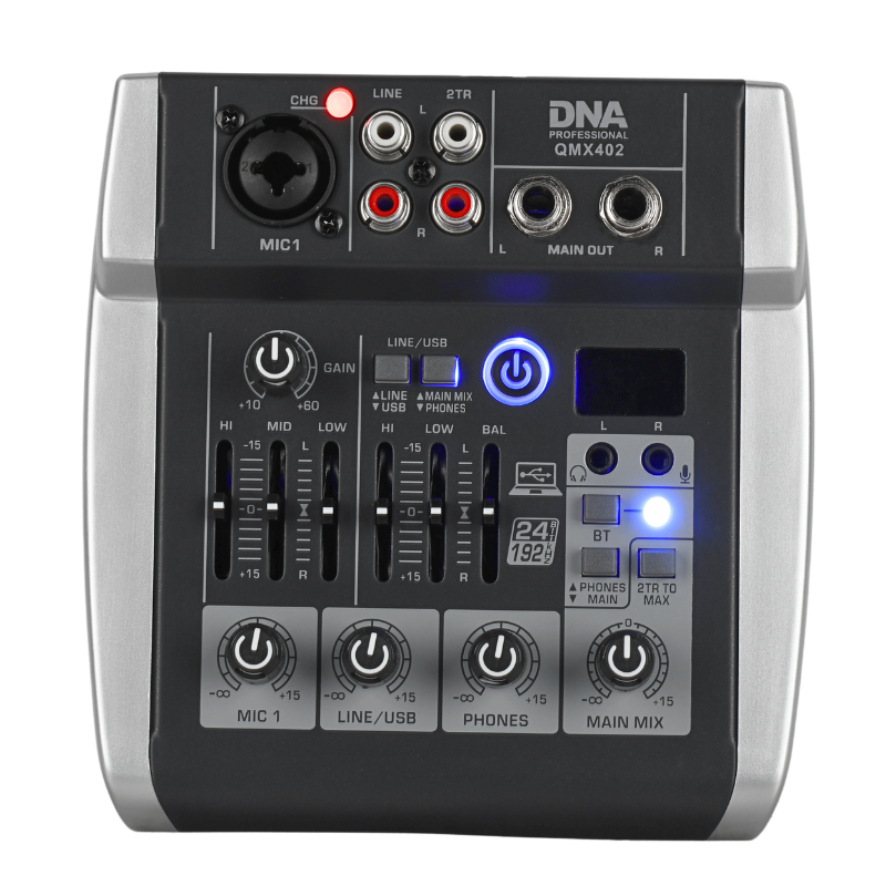 DNA QMX402 mixeur audio 3 canaux et Bluetooth