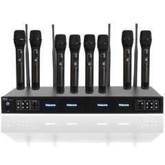 DNA RV-8 Ensemble de microphones sans fil UHF avec 8 microphones portatifs