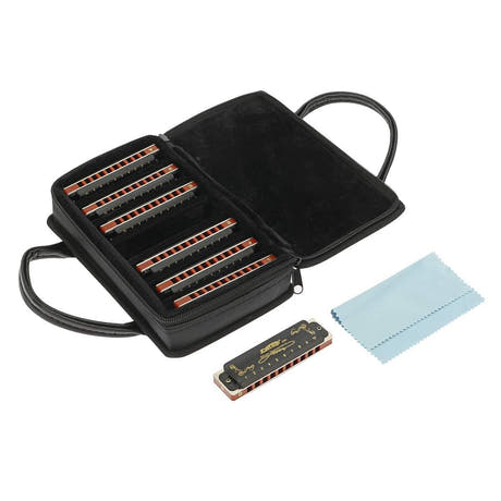 Easttop housse pour 7 harmonicas