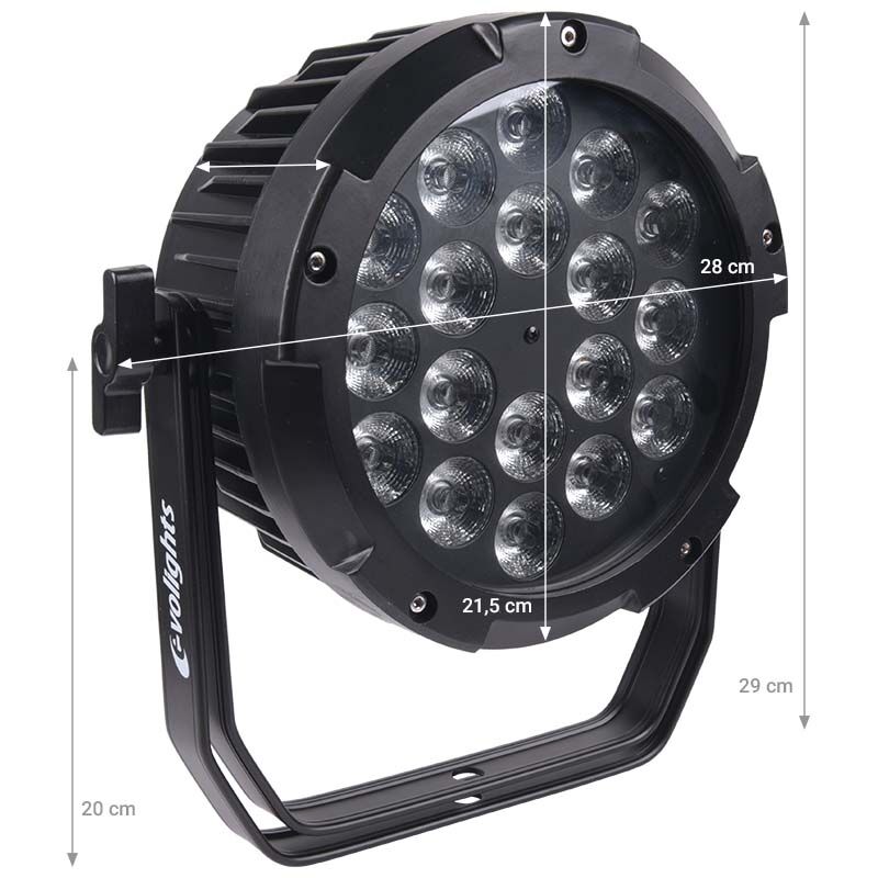 Evolights Glaze PAR IP65 projecteur LED – RGBW