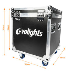 Flightcase pour 2 x Evolights Lumeno