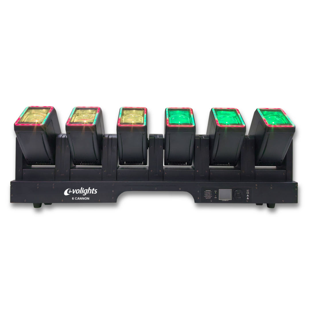 Evolights 6 canons mobiles 6x60W RGBW