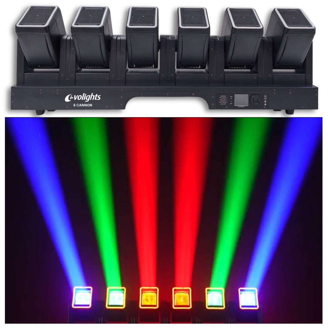 Evolights 6 canons mobiles 6x60W RGBW
