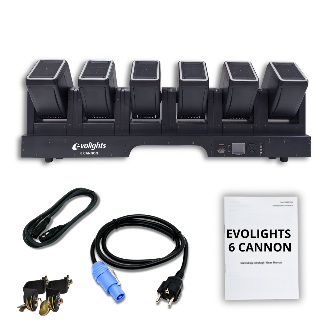 Evolights 6 canons mobiles 6x60W RGBW