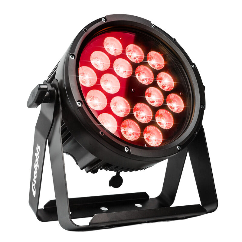 Evolights Glacier 18 LED PAR IP65 – 18x12W RGBWA-UV Stage Spot