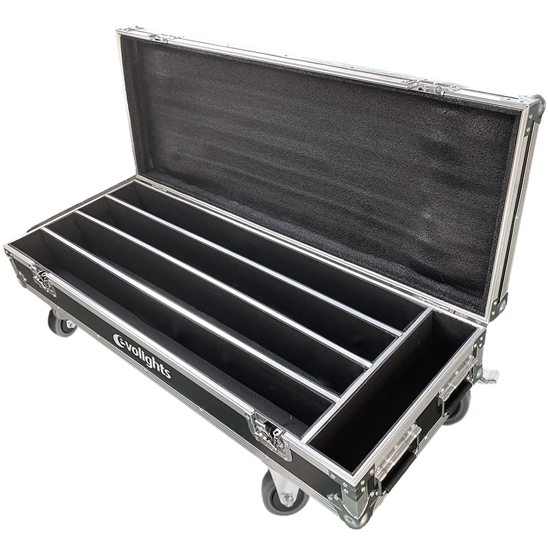 Flightcase pour 4 x Evolights Glaze Bar