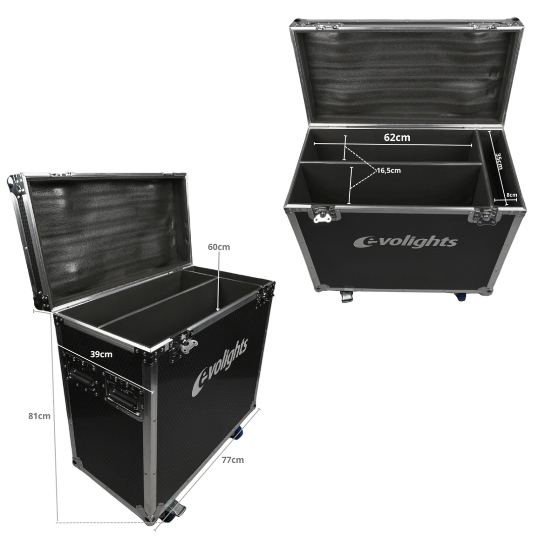 Flightcase pour 2 x Evolights Lumen 7 Ring