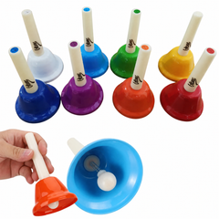 V-Tone RR8 cloches à main – 8 cloches diatoniques colorées avec poignées pour enfants
