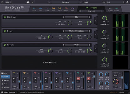 SkyDust Synthé stéréo et binaural