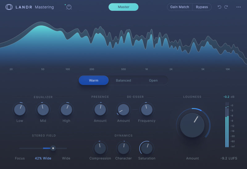 LANDR Plugin de mastering PRO