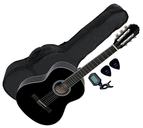 Pack de Guitare Espagnole 4/4, noir
