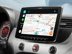 Apple Carplay, Android Auto dans Fiat 500 Intérieur Beige (2007-2015)