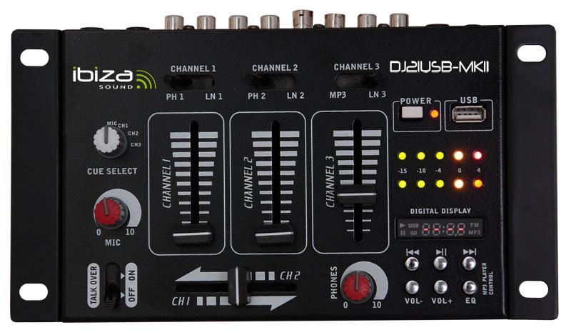 Ibiza DJ21-MKII 4-channel DJ Mixer