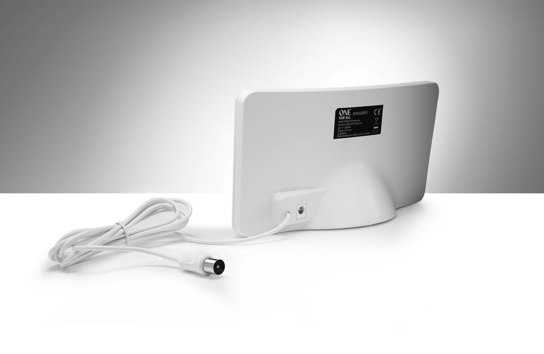 Antenne TV et DAB+ Intérieure (Blanc)