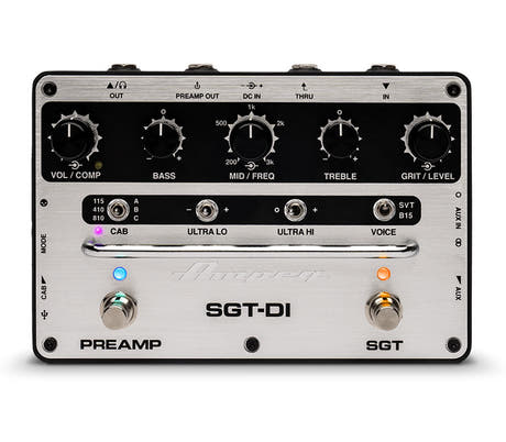 Ampeg SGT-DI Pédale Preamp/Drive/DI pour basse