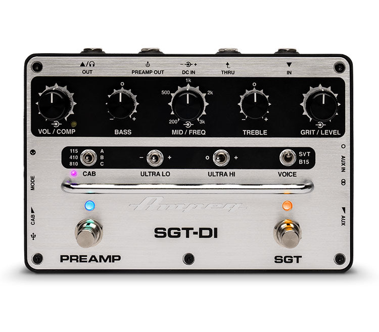 Ampeg SGT-DI Pédale Preamp/Drive/DI pour basse