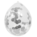 Balloons with Silver Confetti (30 cm - 4 pcs)