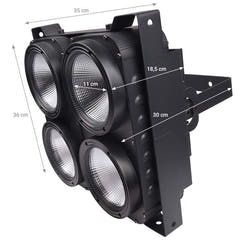 Light4Me LED Projecteur aveuglant 4x100W (WW/CW)