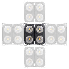 Light4Me LED Projecteur aveuglant 4x100W (WW/CW)