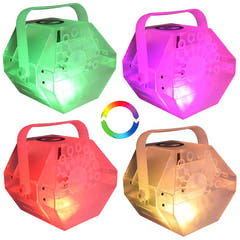 Light4Me Bubble LED Machine à bulles avec lumière LED multicolore