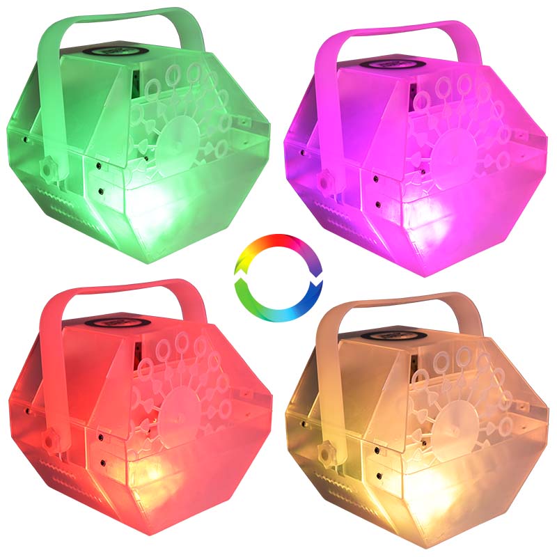 Light4Me Bubble LED Machine à bulles avec lumière LED multicolore