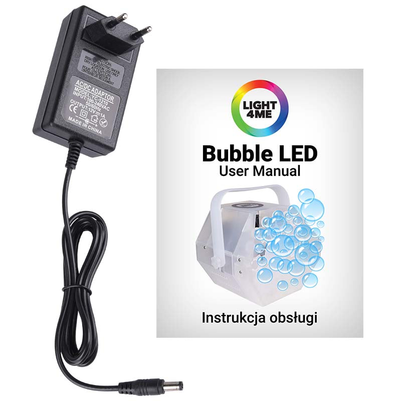 Light4Me Bubble LED Machine à bulles avec lumière LED multicolore
