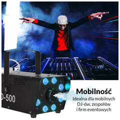 Light4Me Fog 500 LED Machine à brouillard 500W avec lumière RGB LED