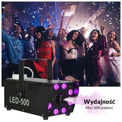 Light4Me Fog 500 LED Machine à brouillard 500W avec lumière RGB LED