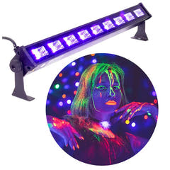 LIGHT4ME LED BAR UV 9 + BLANC décoration lumineuse professionnelle 9x3W