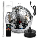 Light4Me Boule à facettes 20 cm avec LED, moteur et télécommande