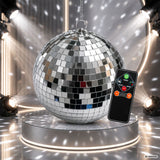 Light4Me Boule à facettes 20 cm avec LED, moteur et télécommande