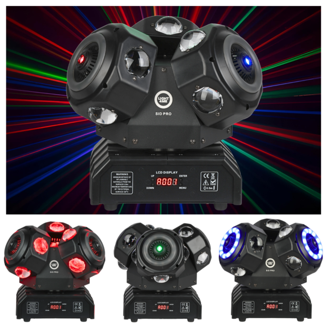 LIGHT4ME SID PRO 5-i-1 lampe multi-effets mobile