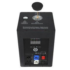Light4Me SPARKLY Cold Spark Maskine 600W DMX med trådløs fjernbetjening