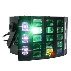 Light4Me Turbo Derby 4-en-1 – RGBW, UV, strobe & laser