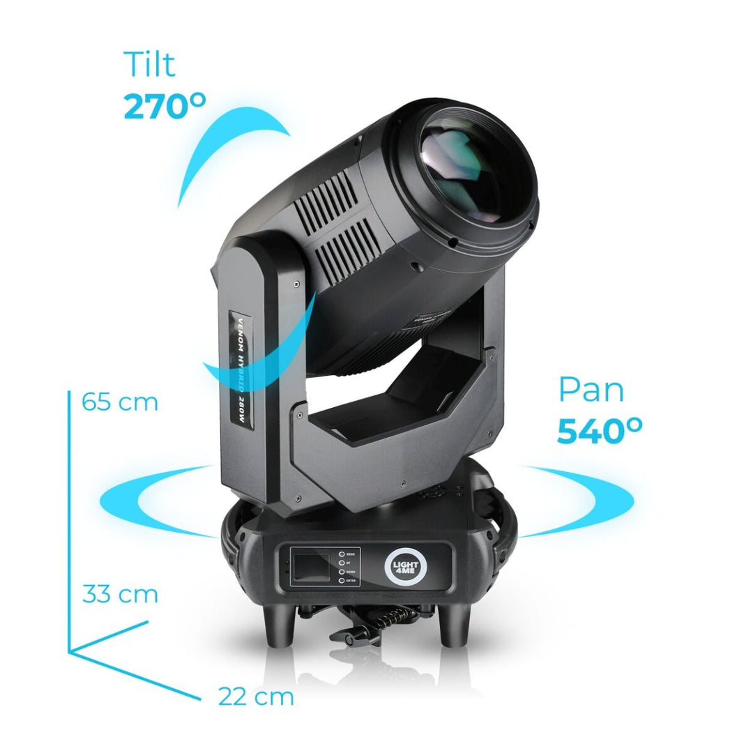 LIGHT4ME VENOM HYBRID 280W lyre hybride